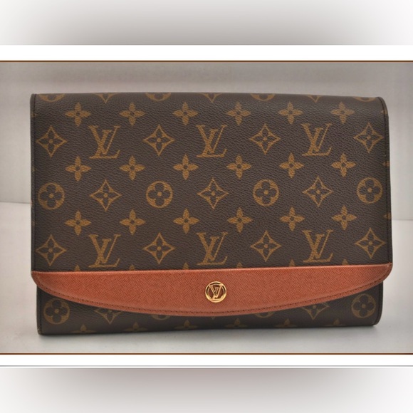 Authentic Louis Vuitton Bordeaux vintage monogram clutch - Picture 1 of 12